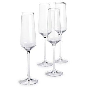 NIB Nordstrom Set of 4 Clear Elegant Champagne Flutes